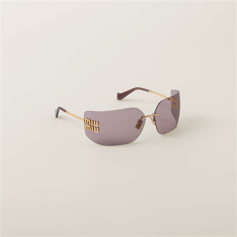 miu miu smu02n|Mirrored Mauve Lenses Miu Miu Runway Sunglasses .